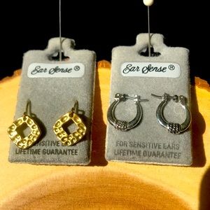 VTG ‘70’s 2-Pair Bundle Ear Sense Pierced Earrings